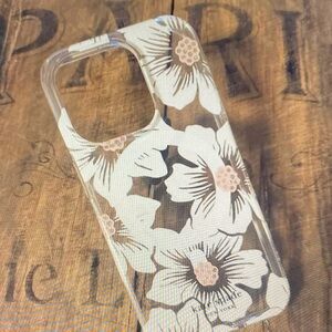 kate spade White Floral Clear Phone Case iPhone 14 Pro